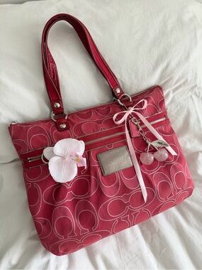 vintage Coach Poppy Lurex Tote Bag